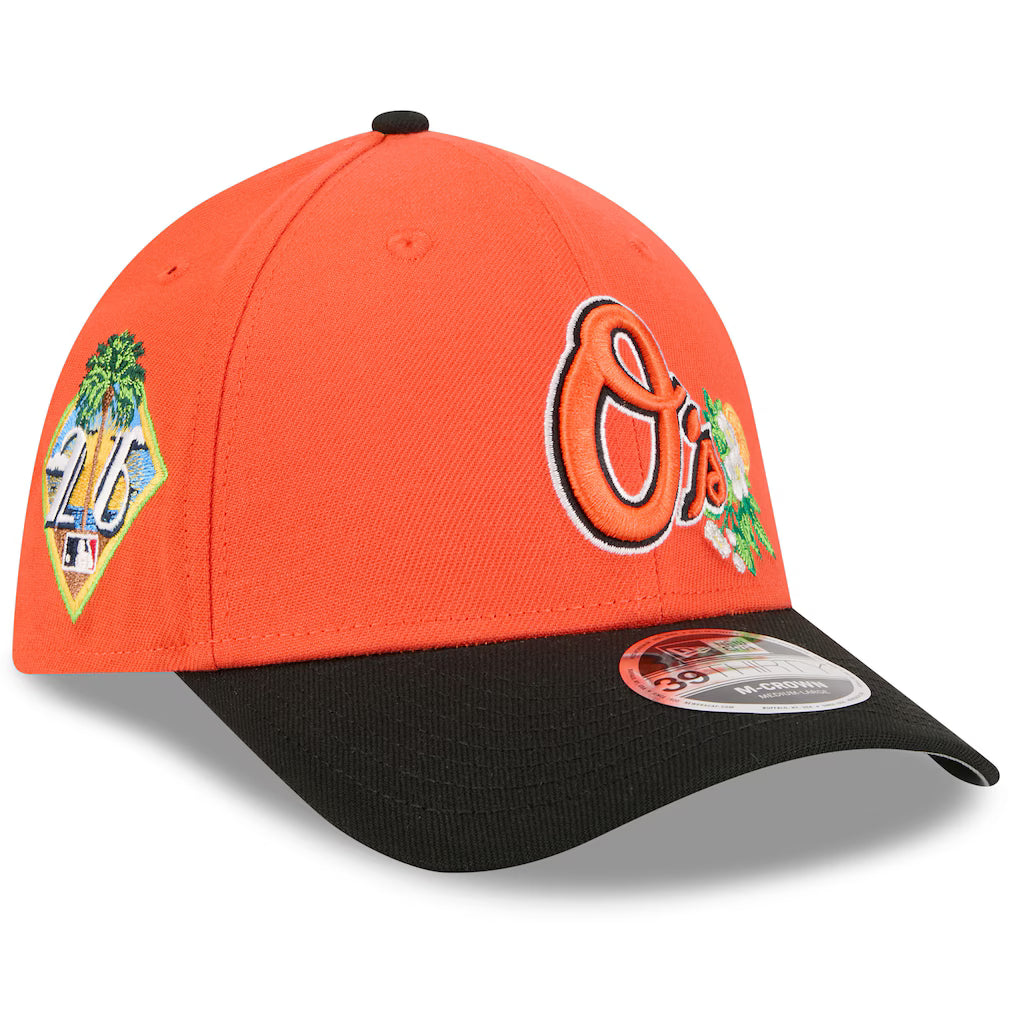 Baltimore Orioles MLB New Era 2026 Spring Training M-Crown 39THIRTY Flex Hat – Orange/Black (USA Stock) - UKASSNI