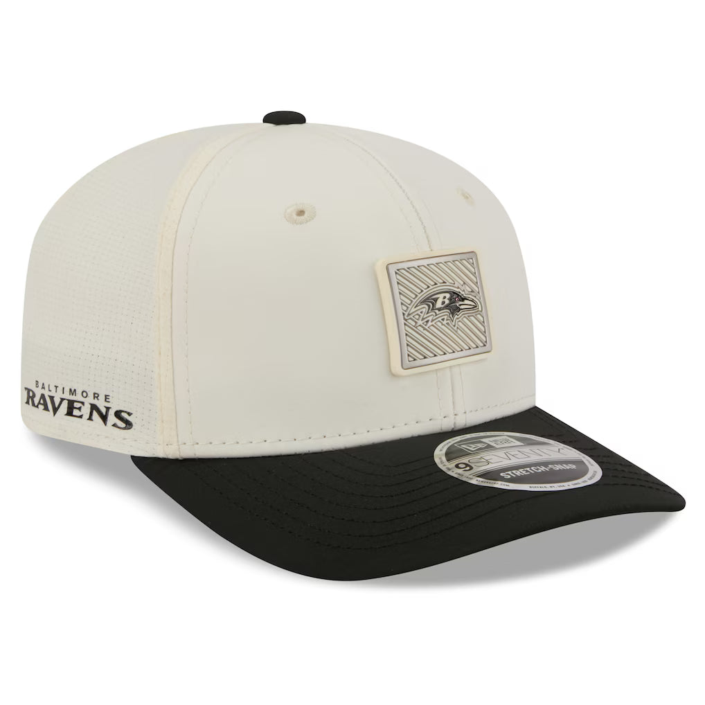 Baltimore Ravens New Era 2026 NFL Training Camp 9SEVENTY Adjustable Hat - Cream/Black (USA Stock)