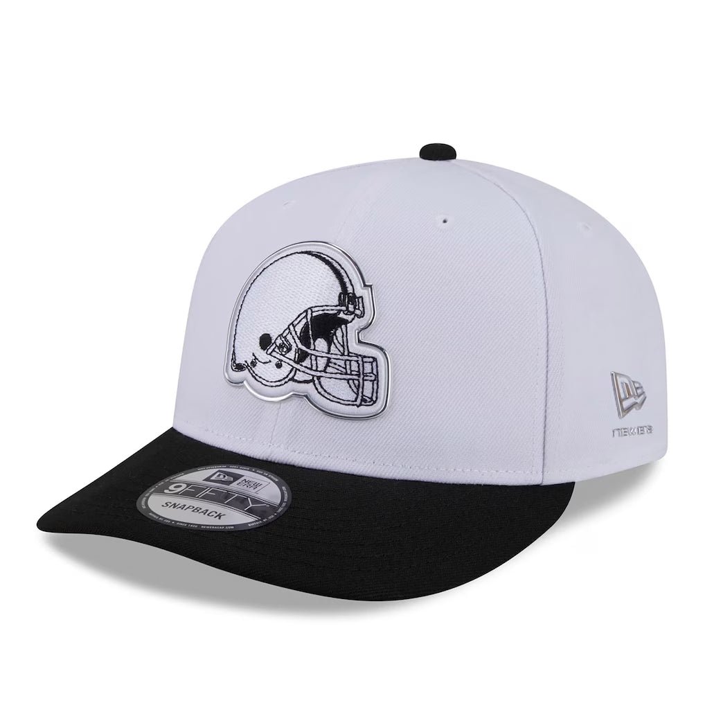 Cleveland Browns NFL New Era 2026 Draft 9FIFTY Snapback Hat – White/Black (USA Stock)