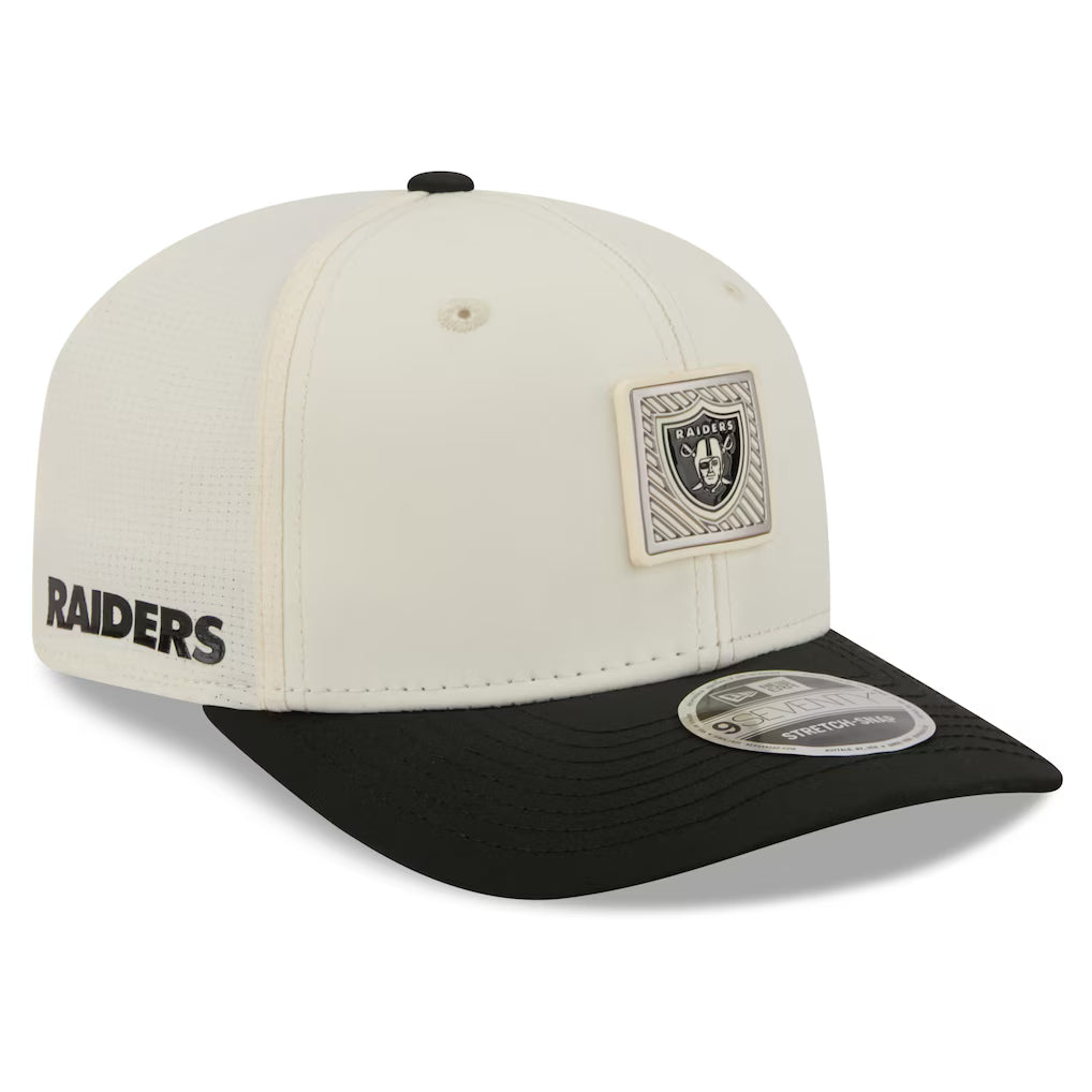 Las Vegas Raiders New Era 2026 NFL Training Camp 9SEVENTY Adjustable Hat - Cream/Black (USA Stock)