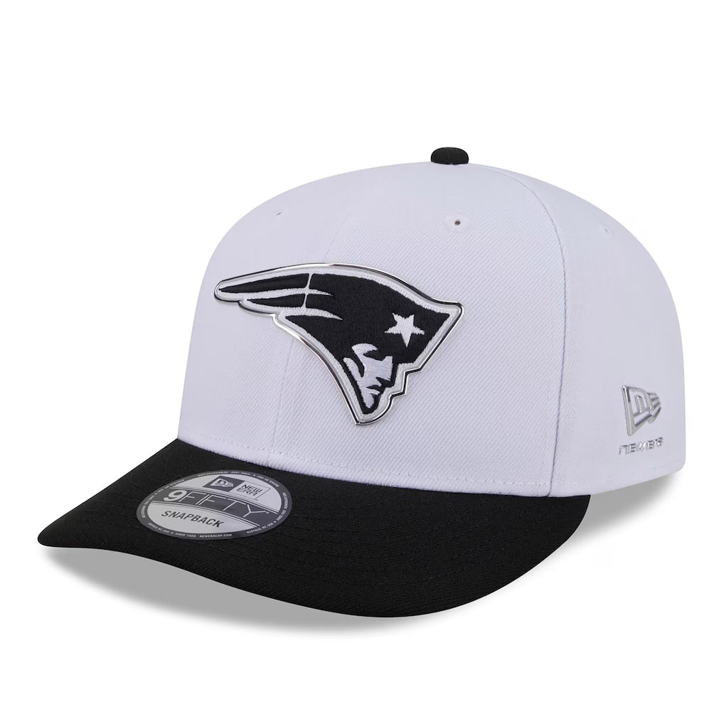 New England Patriots NFL New Era 2026 Draft 9FIFTY Snapback Hat – White/Black (USA Stock)