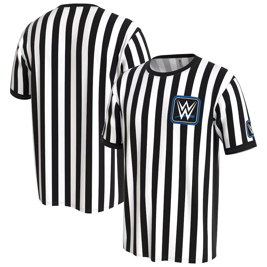 WWE SmackDown Referee T-Shirt – ProSphere Officiating Design – White/Black (USA Sourced) by Prosphere