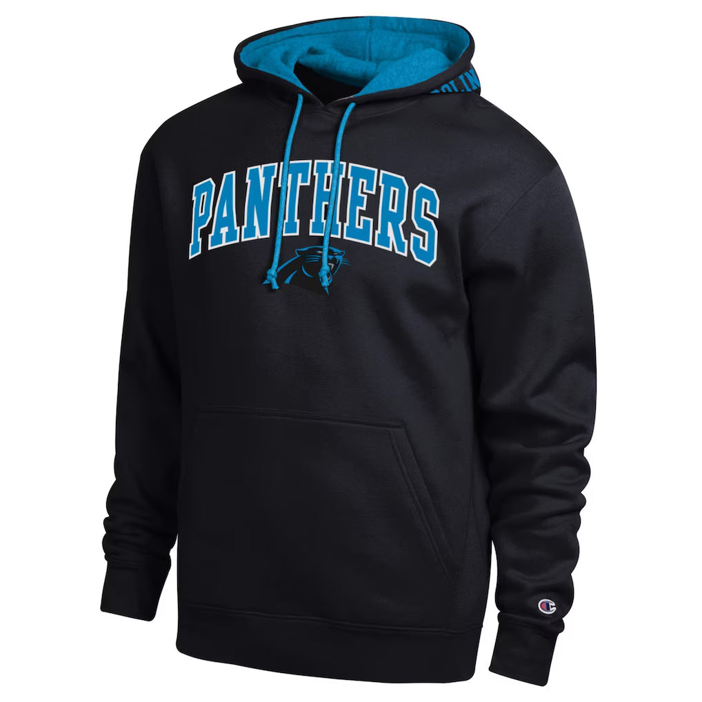 Carolina Panthers Hoodie – NFL Champion Contrast – Black/Blue (USA Sourced)