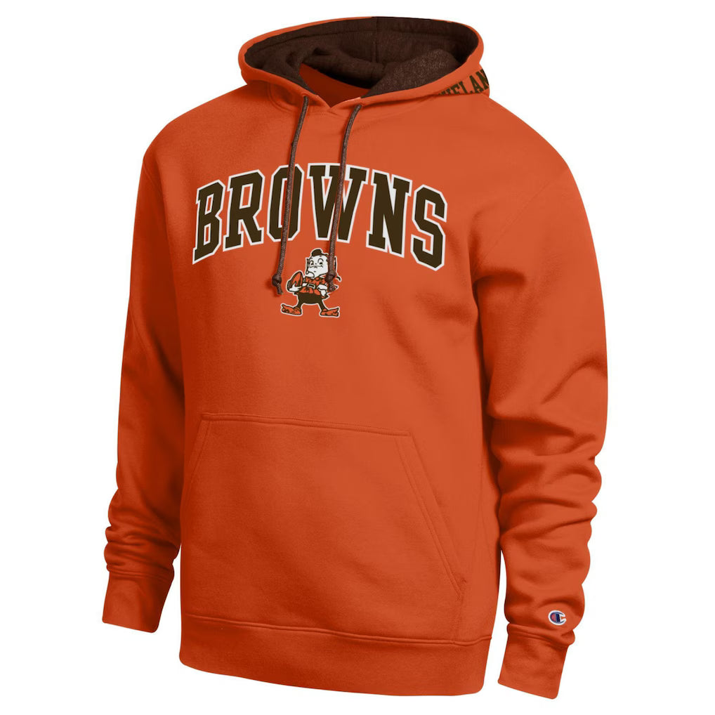 Cleveland Browns Hoodie – NFL Champion Contrast – Orange/Brown (USA Sourced)