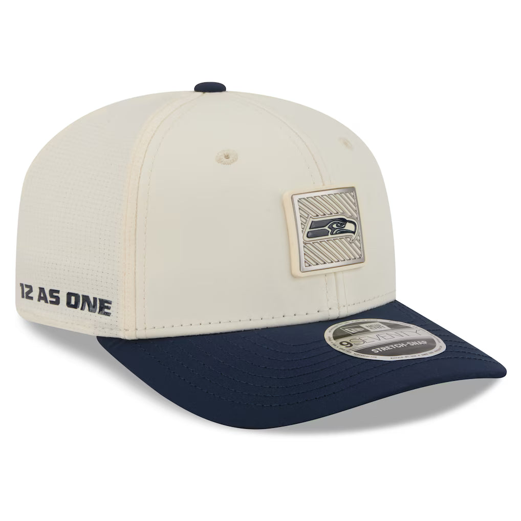 Seattle Seahawks New Era 2026 NFL Training Camp 9SEVENTY Adjustable Hat - Cream/College Navy (USA Stock)
