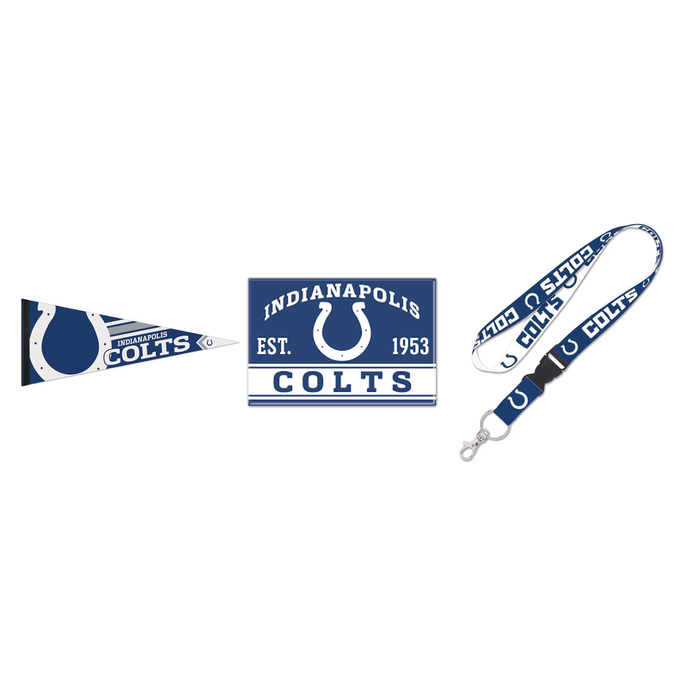 Indianapolis Colts NFL Fan Bundle – Pennant, Sign & Lanyard – (UK Stock) - UKASSNI