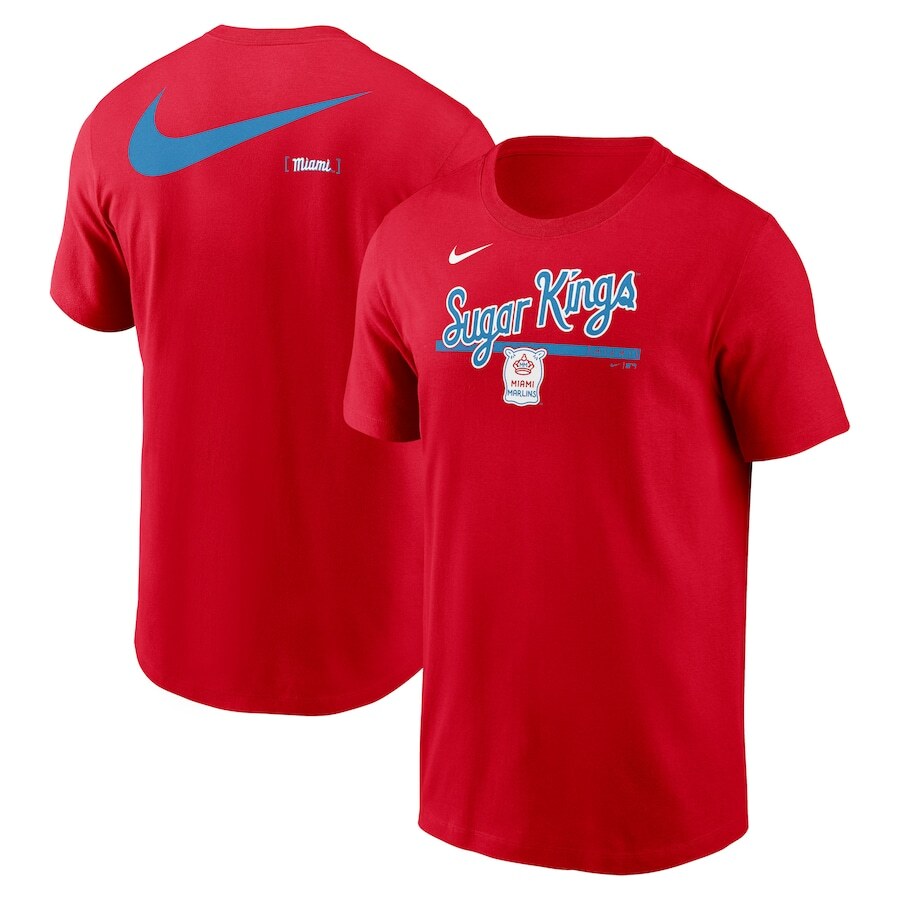 Miami Marlins Nike 2-Hit Speed City Connect T-Shirt - Red - UKASSNI