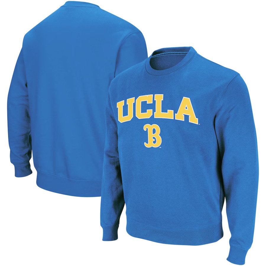 UCLA Bruins Colosseum Arch & Logo Crew Neck Sweatshirt - Blue - UKASSNI