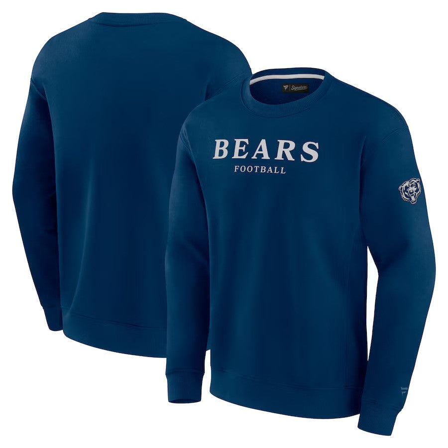 Chicago Bears Fanatics Unisex Elements Unlimited Fleece Pullover Sweatshirt - Navy - UKASSNI