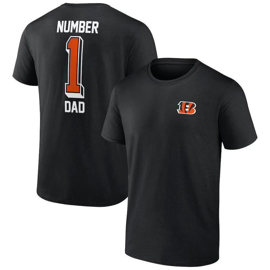 Cincinnati Bengals Number One Dad T-Shirt - Black - UKASSNI