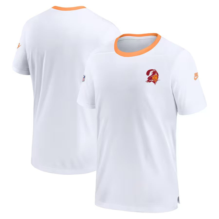 Tampa Bay Buccaneers Nike Throwback Coach Performance T-Shirt - White - UKASSNI