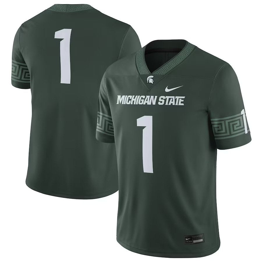#1 Michigan State Spartans Nike Football Game Jersey - Green - UKASSNI