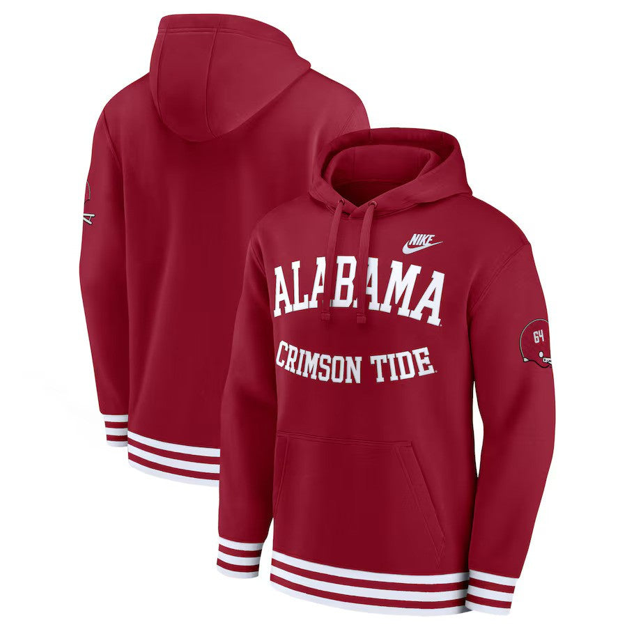 Alabama Crimson Tide Nike Legacy Retro Pullover Hoodie - Crimson - UKASSNI