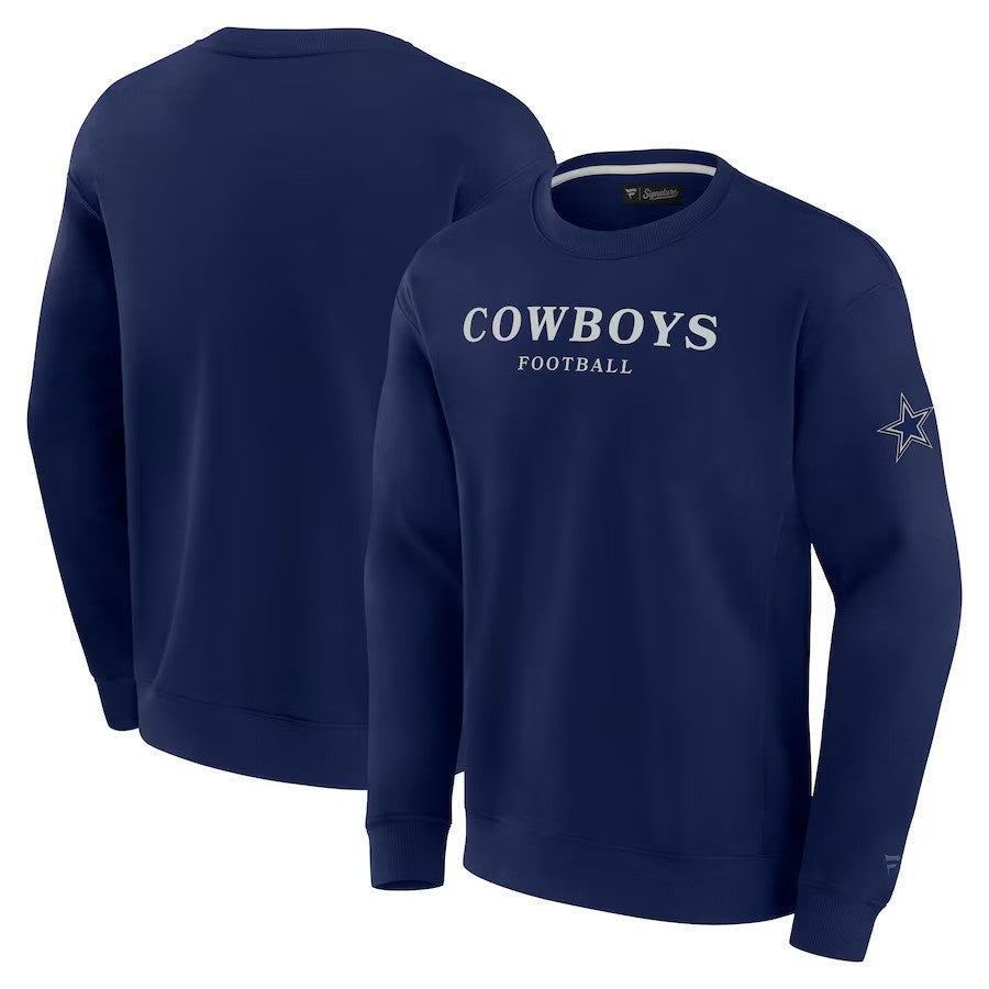 Dallas Cowboys Fanatics Unisex Elements Unlimited Fleece Pullover Sweatshirt - Navy - UKASSNI