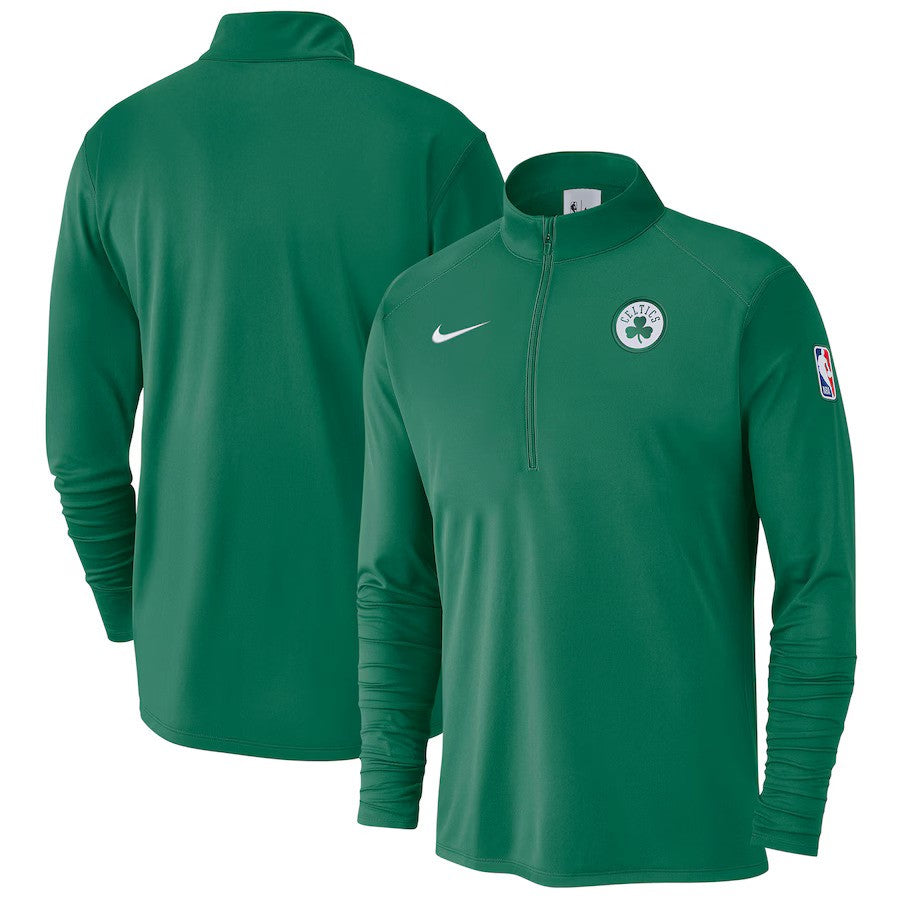 Boston Celtics Nike 2024/25 Courtside Performance Half-Zip Top - Kelly Green - UKASSNI