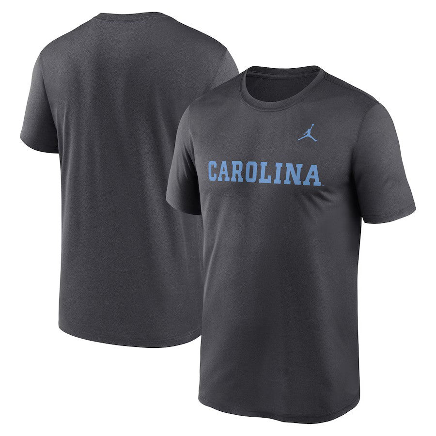 North Carolina Tar Heels Jordan Brand Primetime Legend Wordmark T-Shirt - Anthracite - UKASSNI
