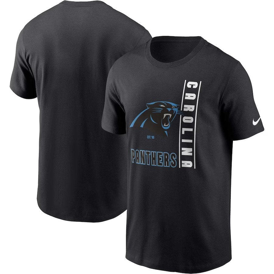Carolina Panthers Nike Lockup Essential T-Shirt - Black - UKASSNI