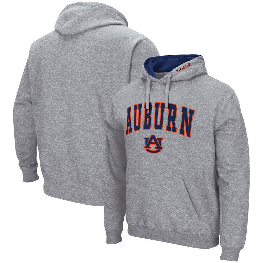 Auburn Tigers Colosseum Arch & Logo 3.0 Pullover Hoodie - Heather Gray - UKASSNI