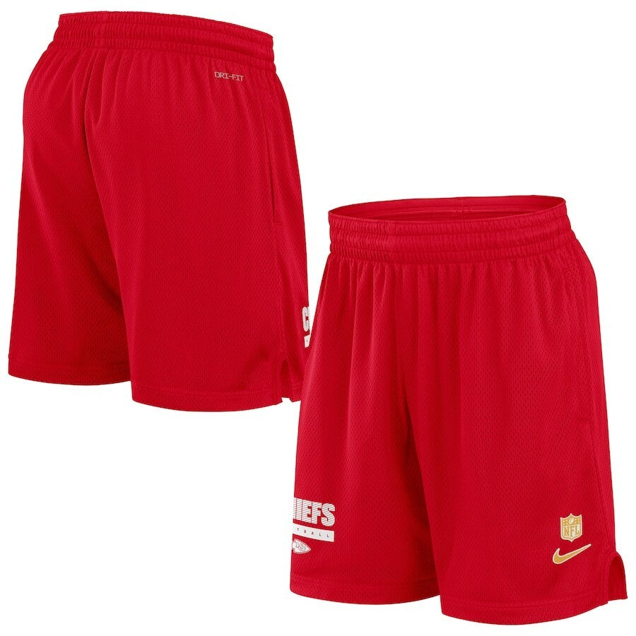 Kansas City Chiefs Nike 2024 Sideline Performance Mesh Shorts - Red - UKASSNI