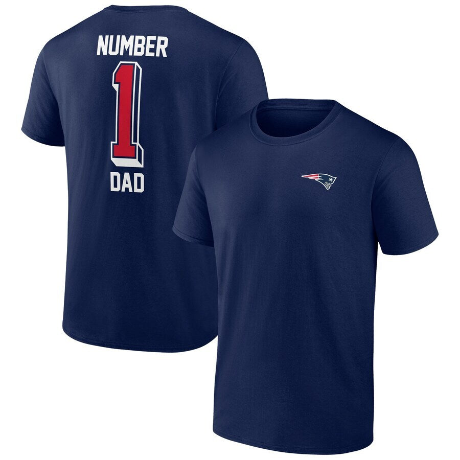 New England Patriots Number One Dad T-Shirt - Navy - UKASSNI