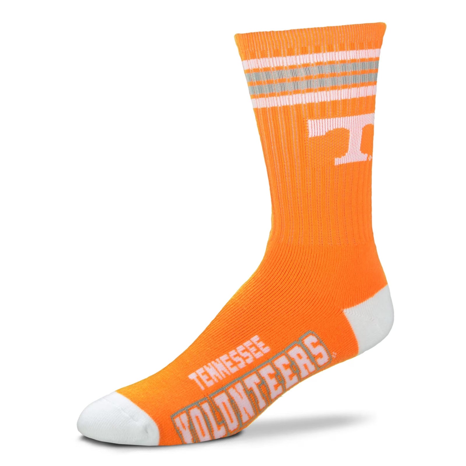 Tennessee Volunteers Bare Feet NCAA 4-Stripe Deuce Socks – Large (UK Stock) - UKASSNI