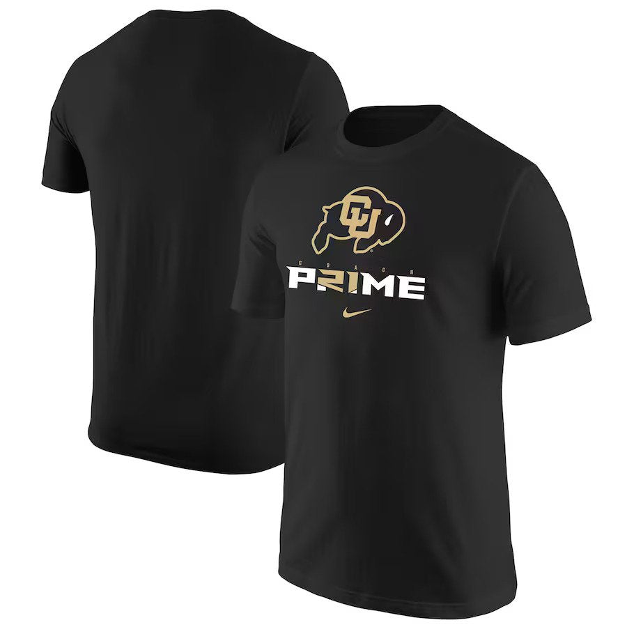 Colorado Buffaloes NCAA Nike Coach Prime T-Shirt – Black (UK Stock) - UKASSNI