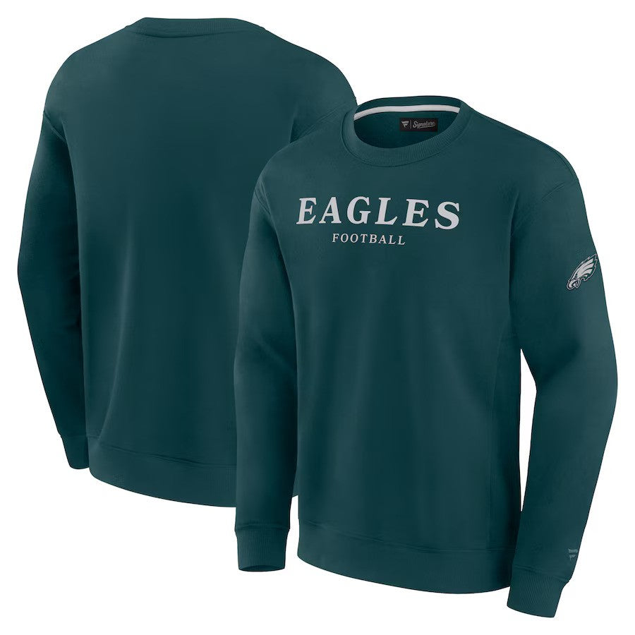 Philadelphia Eagles Fanatics Unisex Elements Unlimited Fleece Pullover Sweatshirt - Midnight Green - UKASSNI