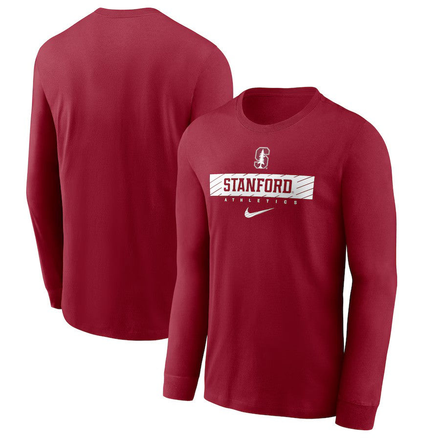 Stanford Cardinal Nike 2024 Sideline Legend Performance Long Sleeve T-Shirt - Cardinal - UKASSNI