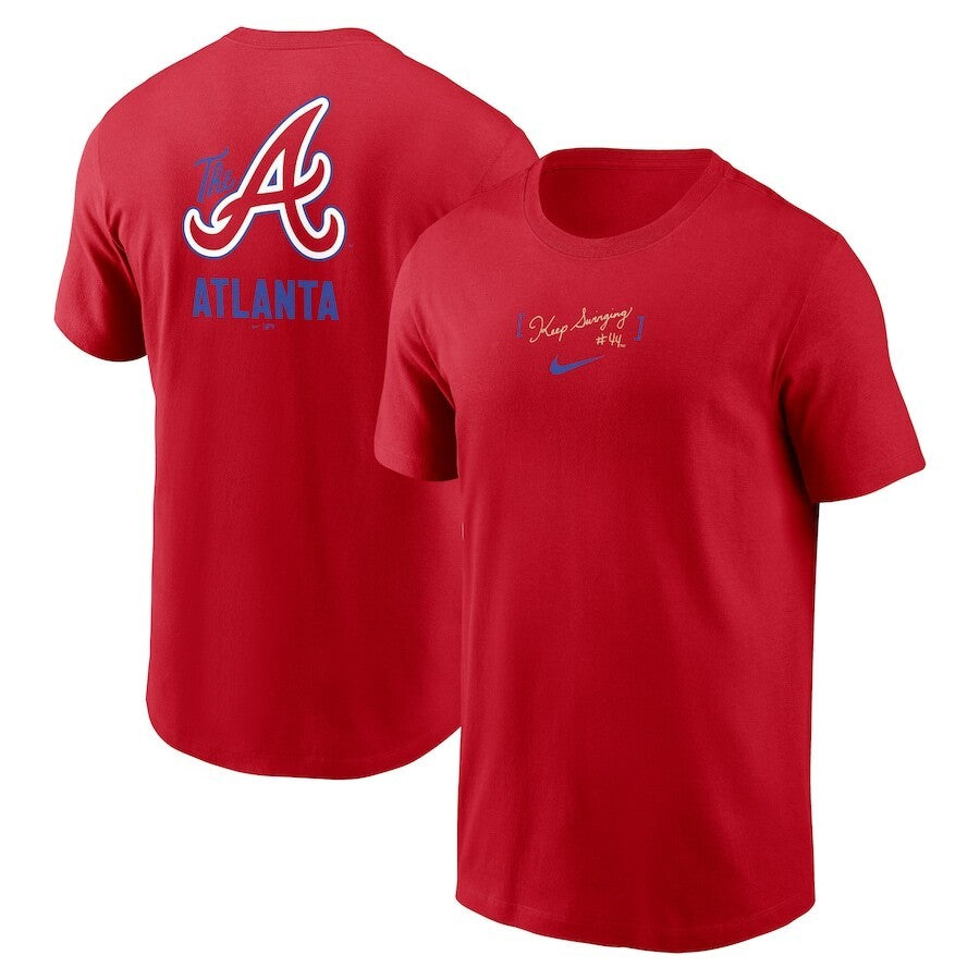 Atlanta Braves Nike City Connect 2-Hit T-Shirt - Red - UKASSNI