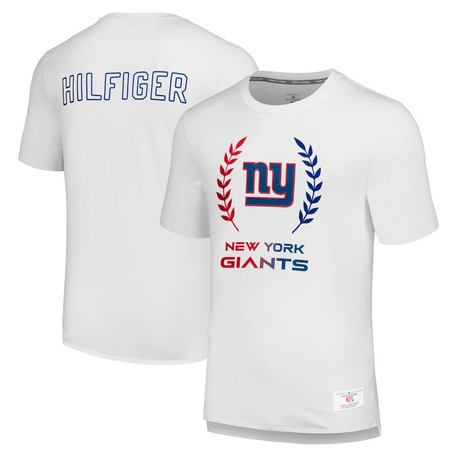 New York Giants Tommy Hilfiger Miles T-Shirt - White - UKASSNI