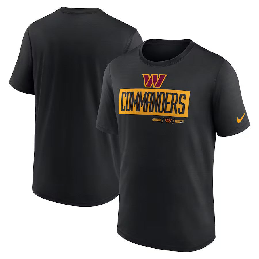 Washington Commanders Nike Exceed Performance T-Shirt - Black - UKASSNI