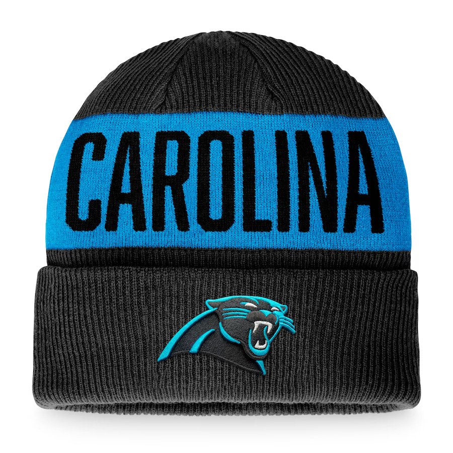Carolina Panthers Fanatics Branded Fundamentals Cuffed Knit Hat - Black - UKASSNI