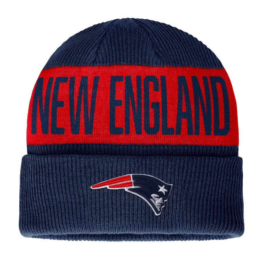 New England Patriots Fanatics Branded Fundamentals Cuffed Knit Hat - Navy - UKASSNI