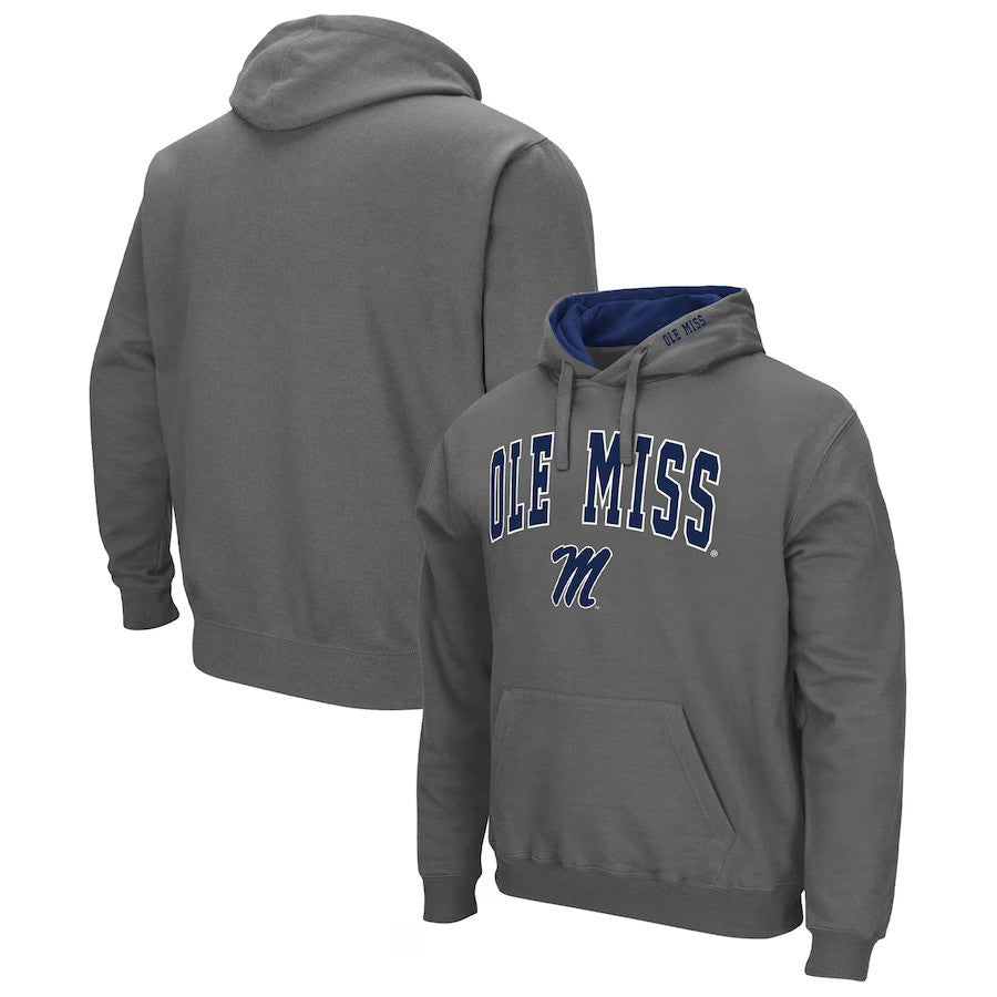 Ole Miss Rebels Colosseum Arch & Logo 3.0 Pullover Hoodie - Charcoal - UKASSNI