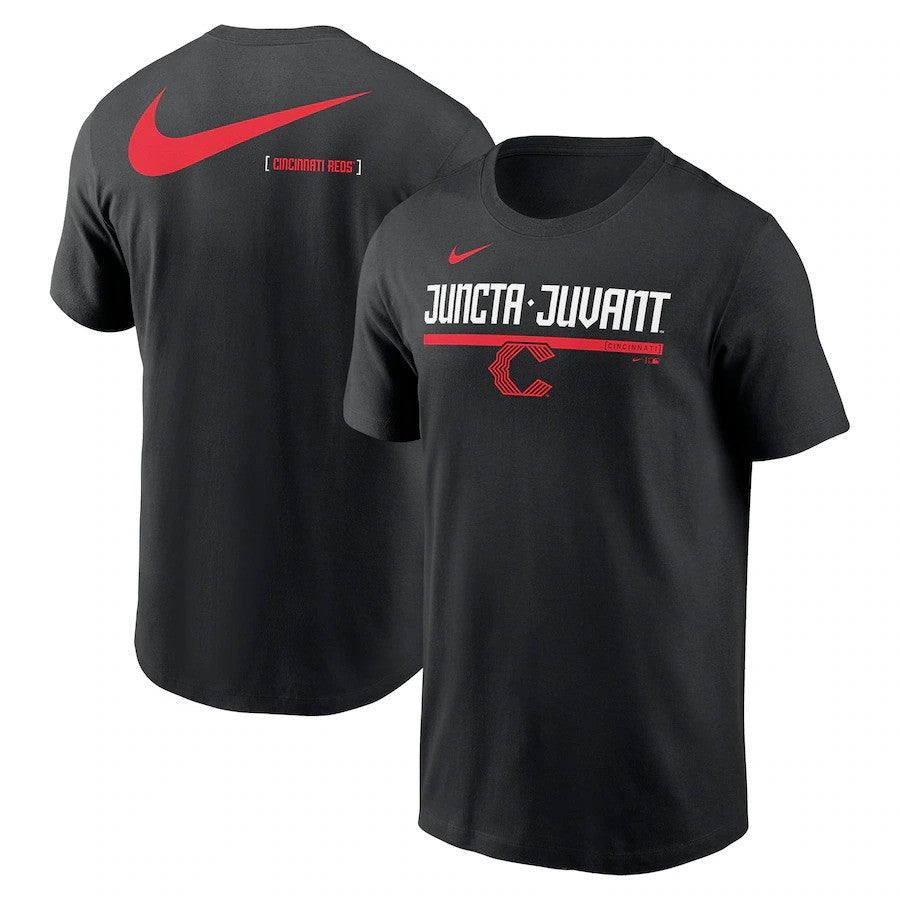 Cincinnati Reds Nike 2-Hit Speed City Connect T-Shirt - Black - UKASSNI