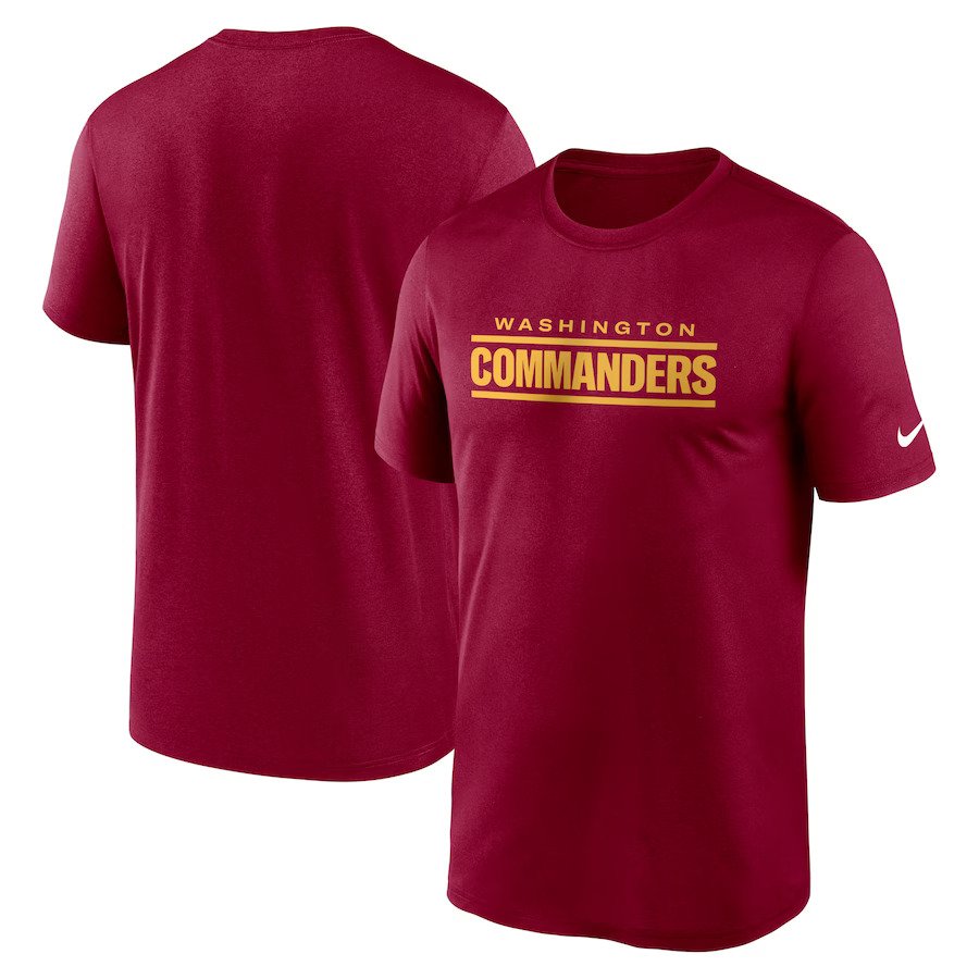 Washington Commanders NFL UK Large Nike Legend Wordmark T-Shirt – Burgundy (UK Stock) - UKASSNI