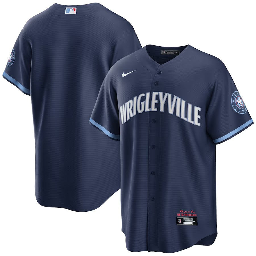 Chicago Cubs Nike City Connect Replica Jersey - Navy - UKASSNI