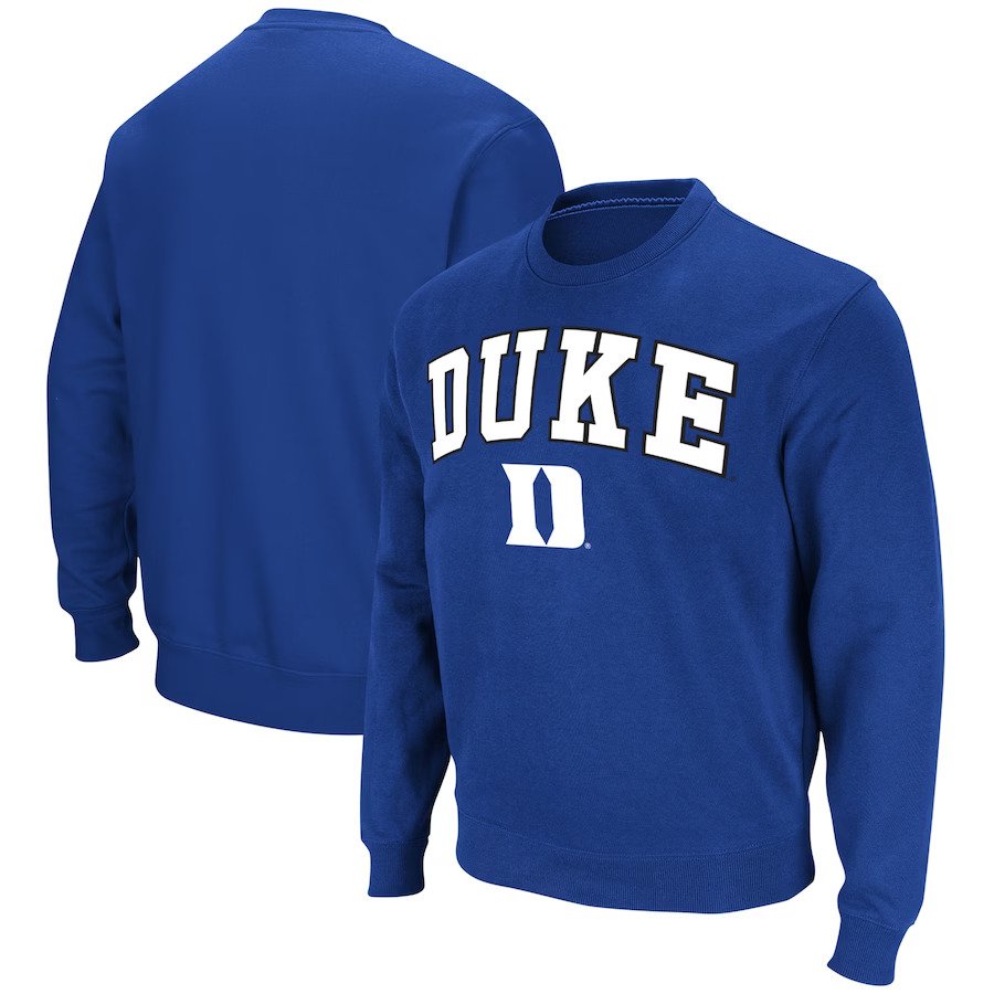 Duke Blue Devils Colosseum Arch & Logo Pullover Sweatshirt - Royal - UKASSNI