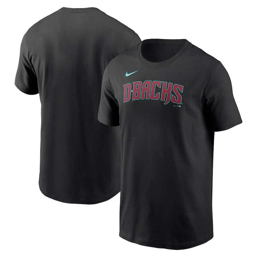 Arizona Diamondbacks Nike Wordmark T-Shirt - Black - UKASSNI