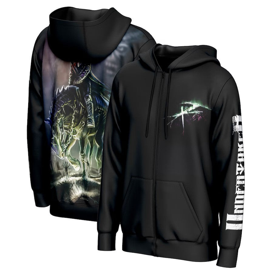 The Undertaker WWE ProSphere Men's Symbol Full-Zip Hoodie – Black (USA Stock) - UKASSNI
