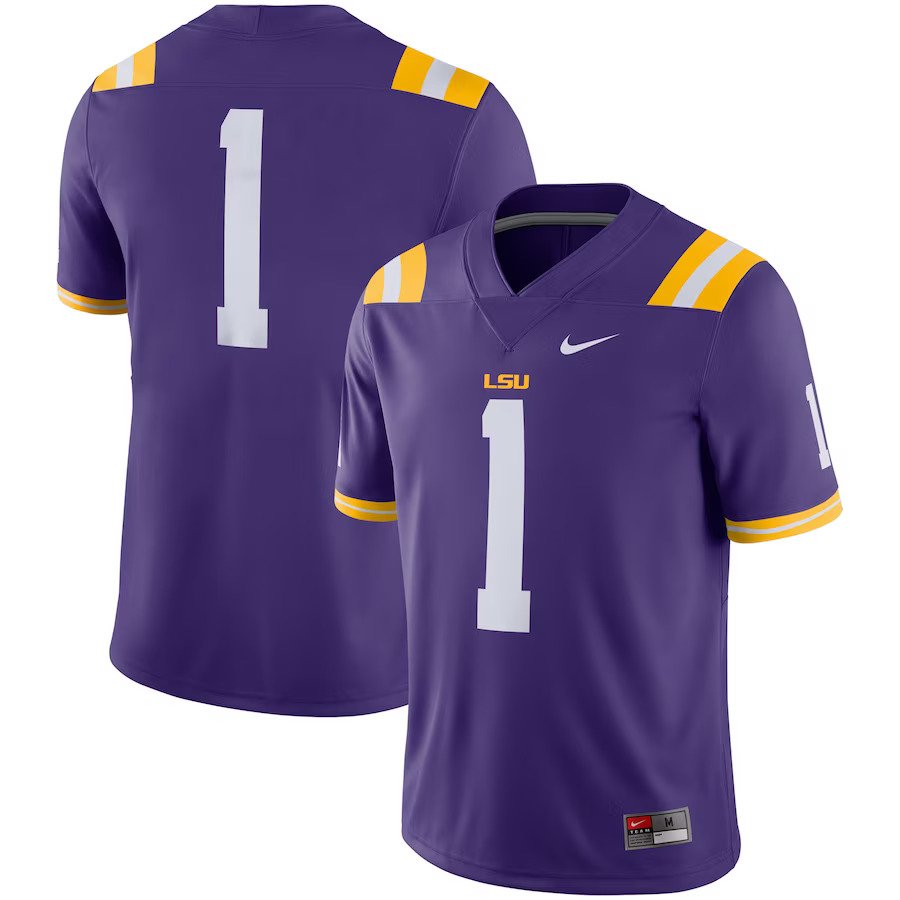 #1 LSU Tigers Nike Game Jersey - Purple - UKASSNI