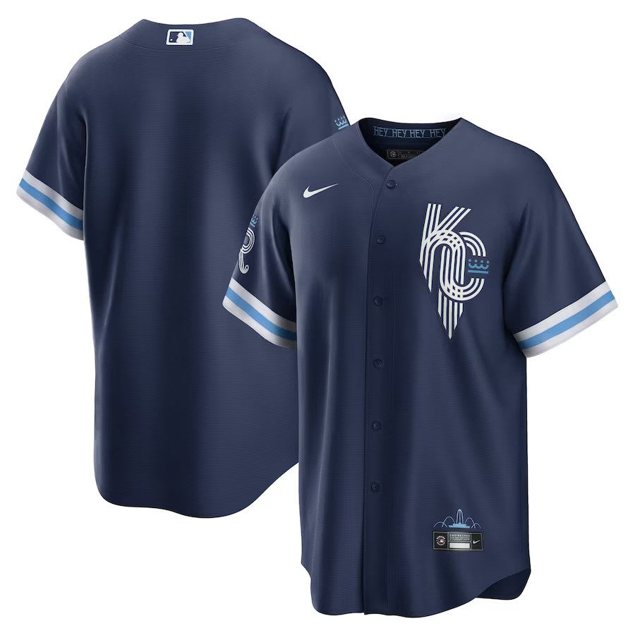 Kansas City Royals Nike City Connect Replica Jersey - Navy - UKASSNI