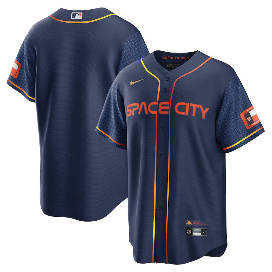 Houston Astros Nike City Connect Replica Jersey - Navy - UKASSNI