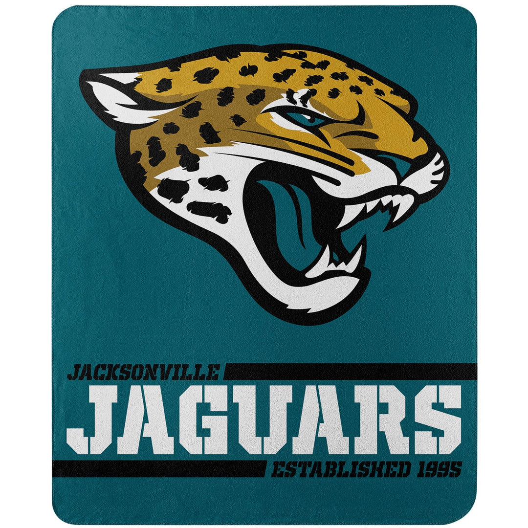 Jacksonville Jaguars NFL UK 50" x 60" Split Wide Fleece Throw Blanket - UKASSNI