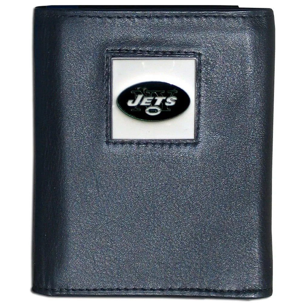 New York Jets NFL UK FineGrain Leather Wallet - UKASSNI