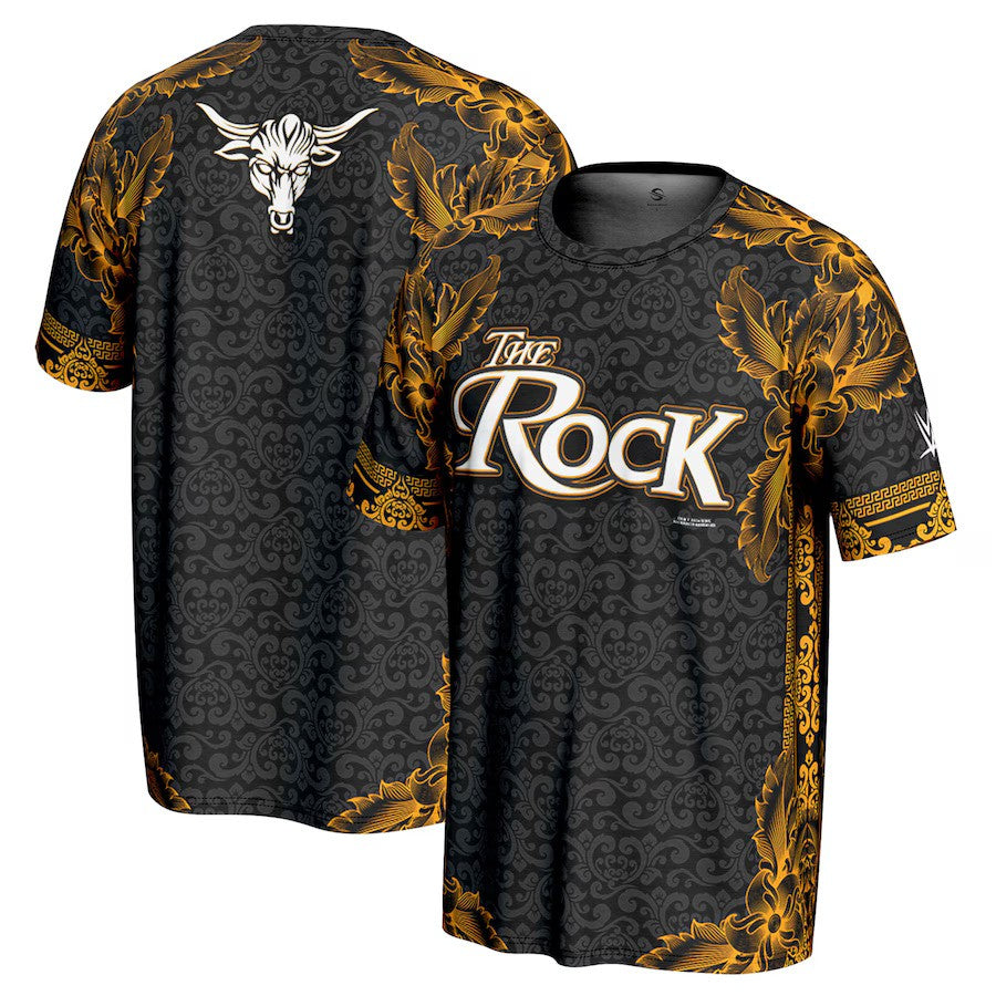 The Rock ProSphere Golden Paisley T-Shirt - Black - UKASSNI