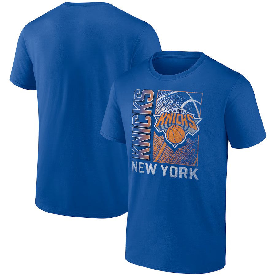 New York Knicks NBA '90s Graphic T-Shirt - Blue - UKASSNI
