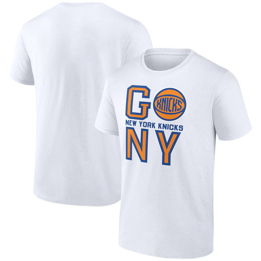 New York Knicks NBA Go NY T-Shirt - White - UKASSNI