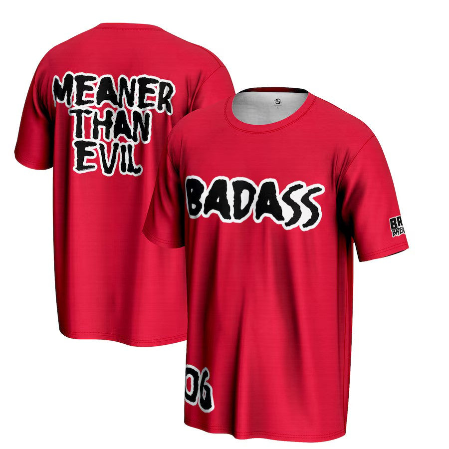 Bron Breakker WWE ProSphere Badass T-Shirt – Red (USA Stock) - UKASSNI