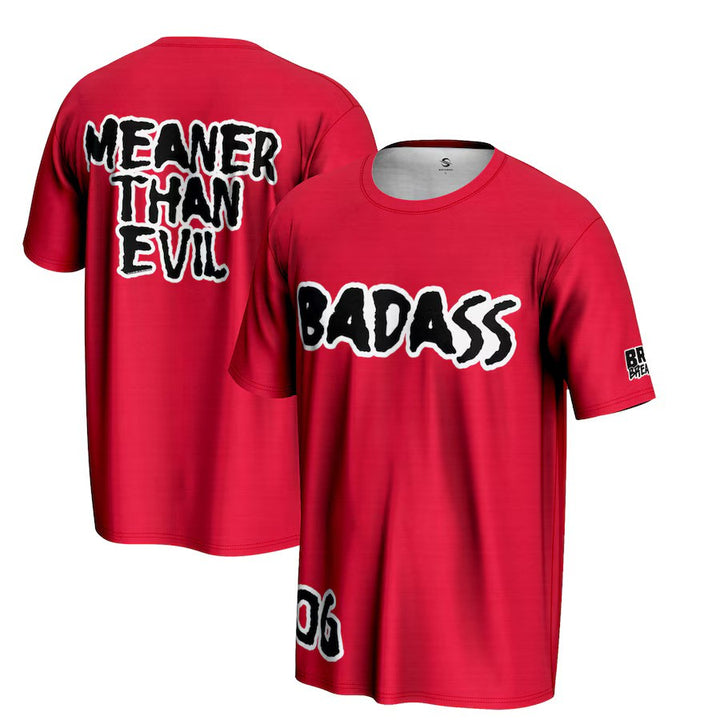 Bron Breakker WWE ProSphere Badass T-Shirt – Red – Small (UK Stock) - UKASSNI